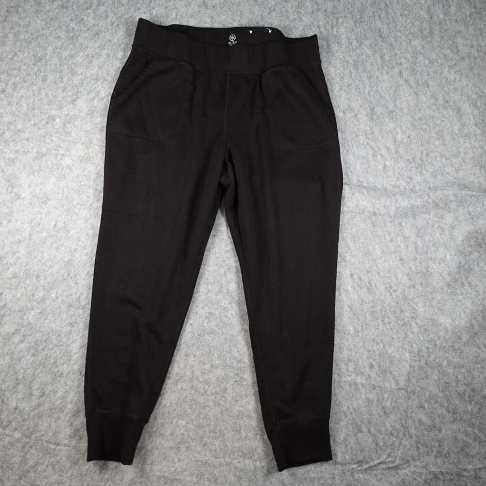 Gaiam Pants Women Extra Large Black Activewear Yoga Jogger Stretch Pocket